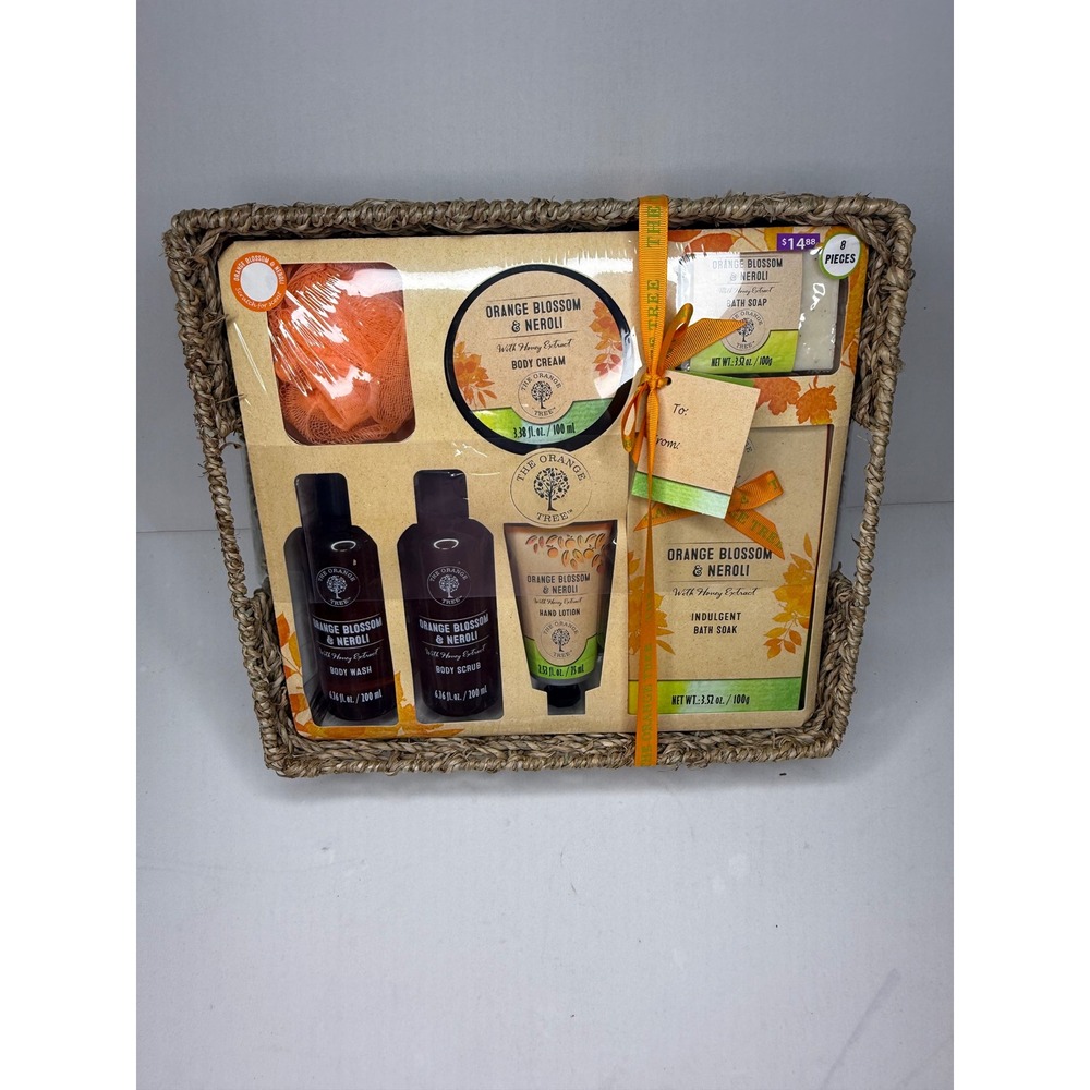 The Orange Tree Orange Blossom & Neroli Bath Body Gift Set 8 Pieces